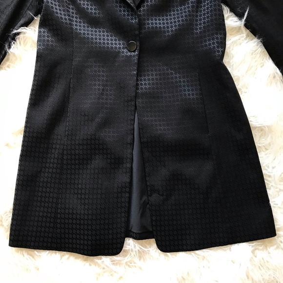 ARMANI COLLECIONI BLACK ONE BUTTON BLAZER - Picture 3 of 8